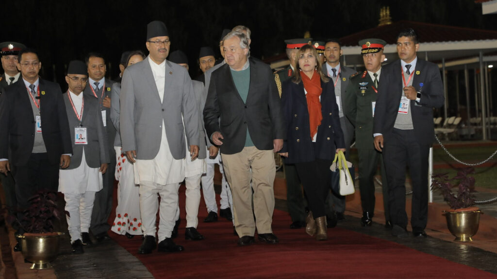 नेपाल आइपुगे राष्ट्रसंघका महासचिव गुटरेस