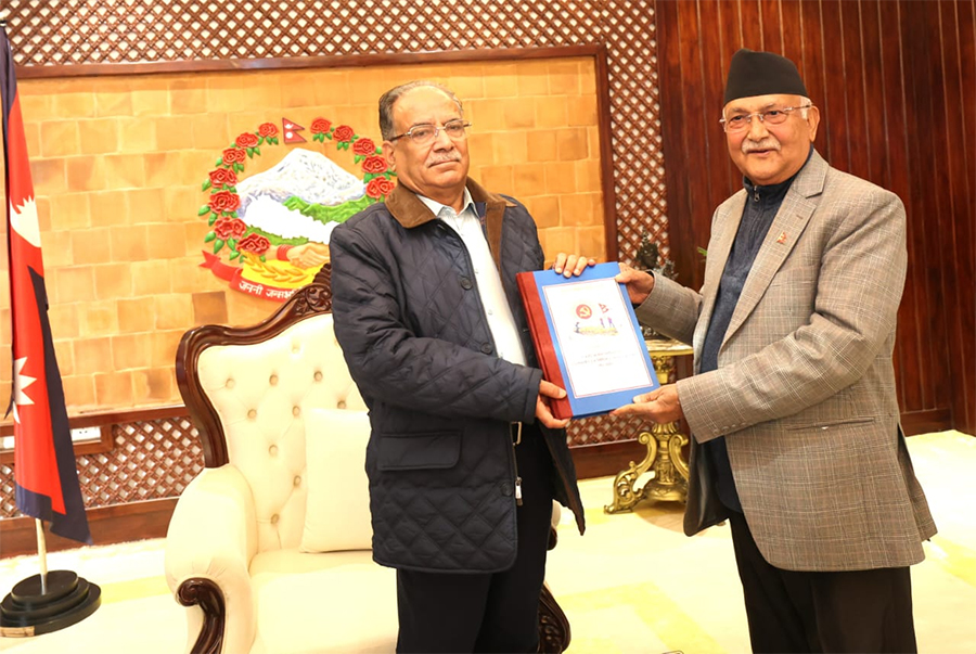 एमालेले प्रधानमन्त्रीलाई बुझायो ७५१ बुँदे माग