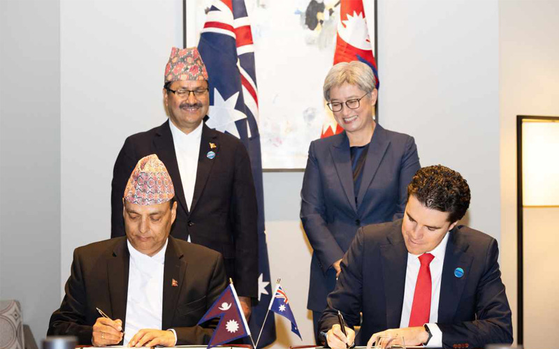 नेपाल र अस्ट्रेलियाबीच व्यापार तथा लगानी सम्झौता